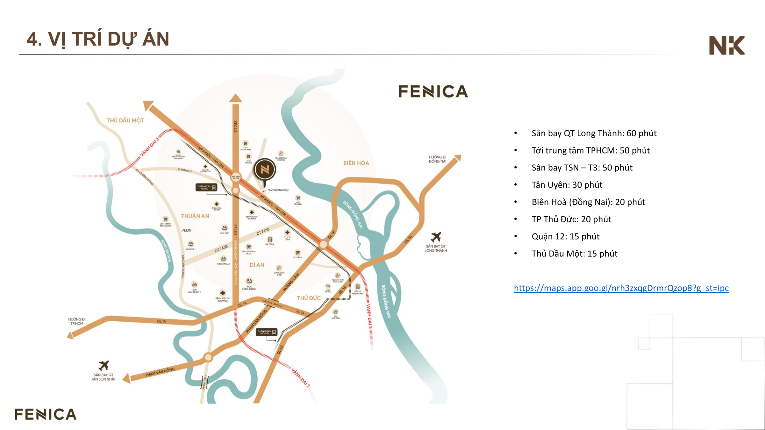 Vị trí dự án Fenica – Trung tâm kết nối đa chiều